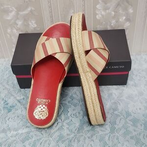 Vince Camuto Carran Espadrilles Sandals Slides NIB Red Size 9M